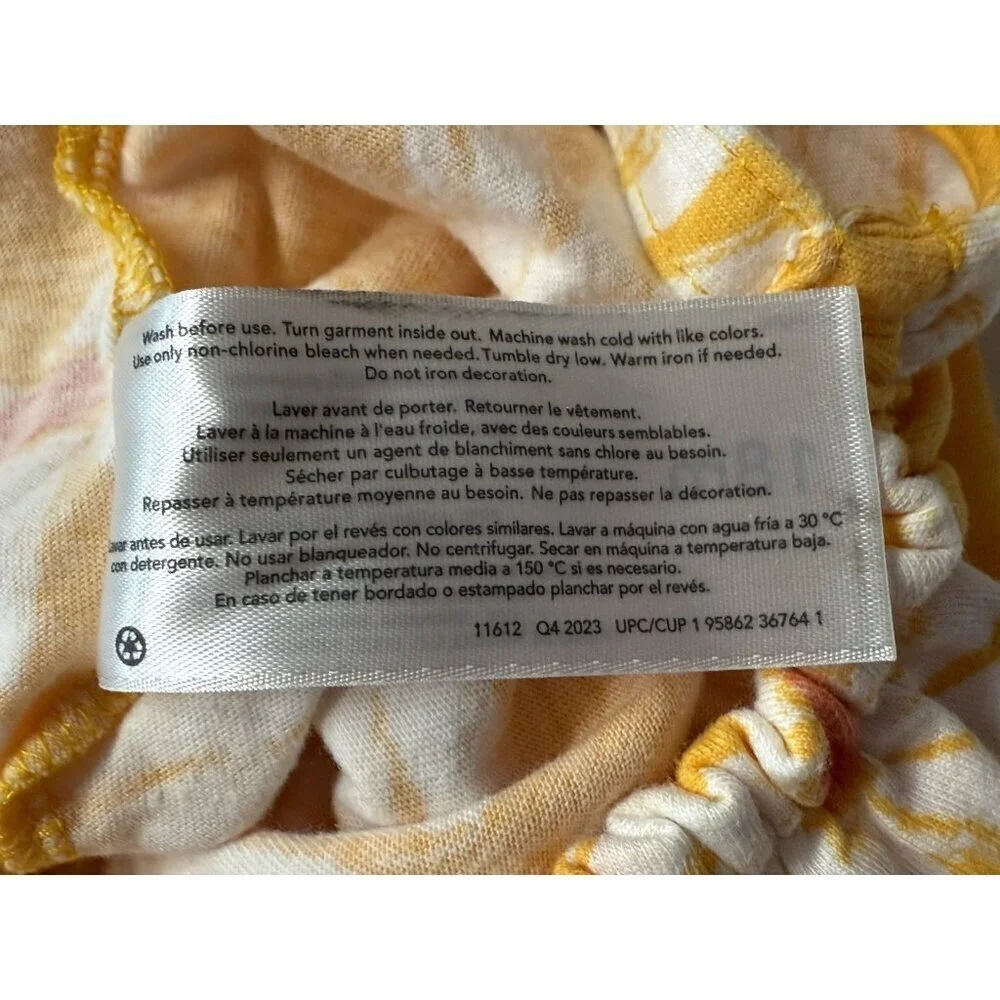 Carters Baby Girl Skirted Rompers Set of 2~Sz 18M~Yellow Floral/Pink Fade L15 02